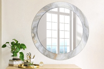 Bedrukte ronde spiegel Abstract marmer