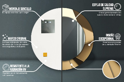 Bedrukte ronde spiegel Moderne abstractie
