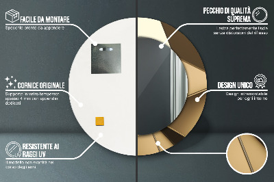 Bedrukte ronde spiegel Moderne abstractie