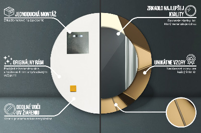 Bedrukte ronde spiegel Moderne abstractie