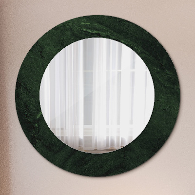 Ronde spiegel met decoratie Groen marmer