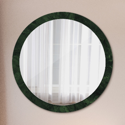Ronde spiegel met decoratie Groen marmer