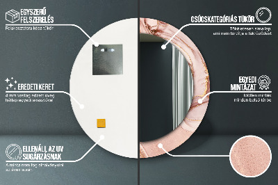 Bedrukte ronde spiegel Abstracte vloeistof