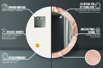 Bedrukte ronde spiegel Abstracte vloeistof