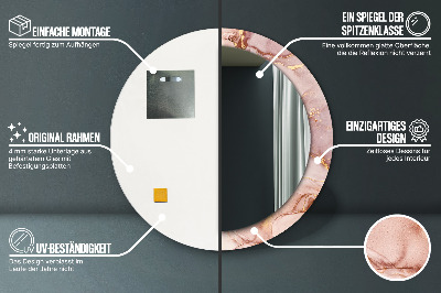 Bedrukte ronde spiegel Abstracte vloeistof