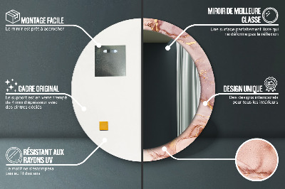 Bedrukte ronde spiegel Abstracte vloeistof