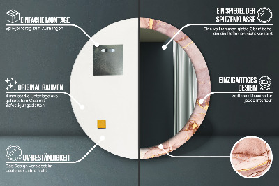 Bedrukte ronde spiegel Abstracte vloeistof