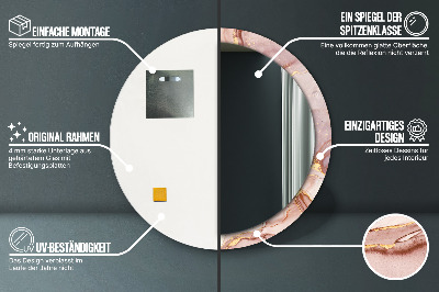 Bedrukte ronde spiegel Abstracte vloeistof