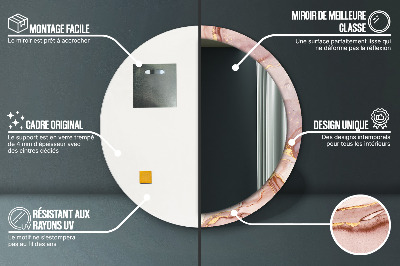 Bedrukte ronde spiegel Abstracte vloeistof