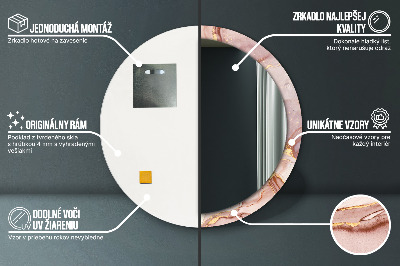 Bedrukte ronde spiegel Abstracte vloeistof