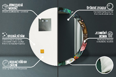 Bedrukte ronde spiegel Bos in de jungle