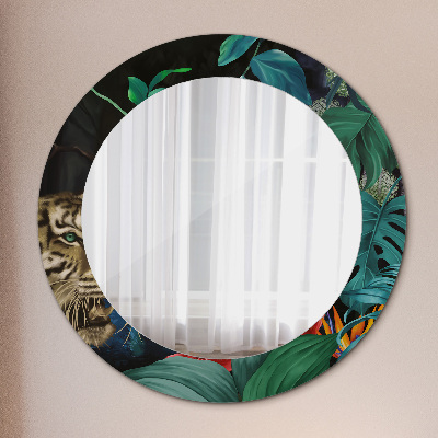 Bedrukte ronde spiegel Bos in de jungle
