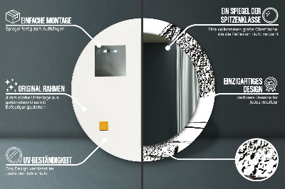 Bedrukte ronde spiegel Graffitikatter
