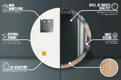 Bedrukte ronde spiegel Abstracte vloeistof