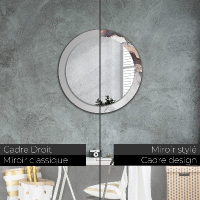 Bedrukte ronde spiegel Abstracte vloeistof