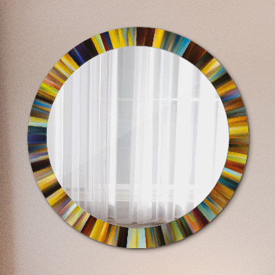 Bedrukte ronde spiegel Abstract radiaal patroon