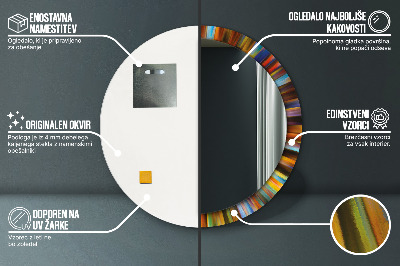 Bedrukte ronde spiegel Abstract radiaal patroon