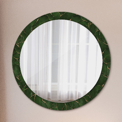 Bedrukte ronde spiegel Abstract blad