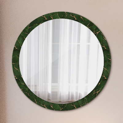 Bedrukte ronde spiegel Abstract blad