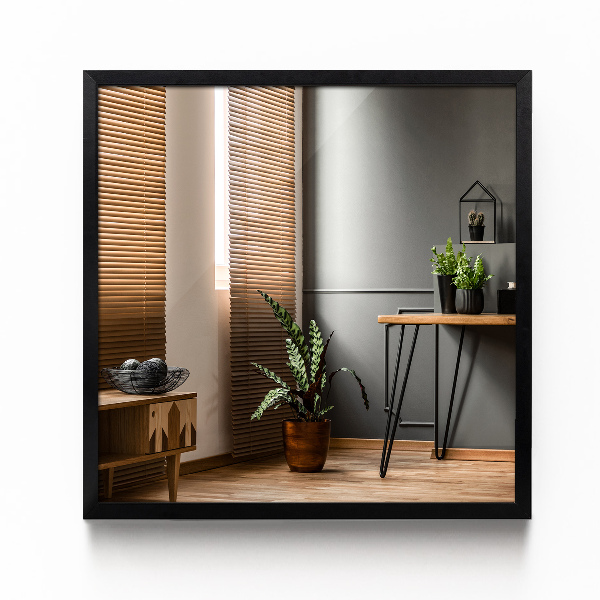 Decoratieve rechthoekige spiegel Zwart MDF-frame