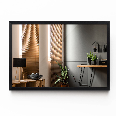 Decoratieve rechthoekige spiegel Zwart MDF-frame