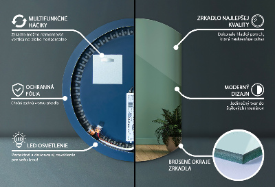 Ronde bijgesneden spiegel met led verlichting