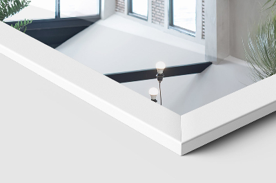 Staande spiegel in een witte lijst 36x156 cm