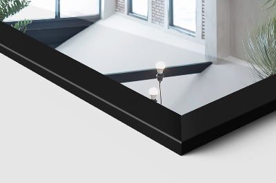 Staande spiegel in een zwarte lijst 36x156 cm