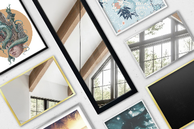 Staande spiegel in een eikenhouten lijst 36x156 cm