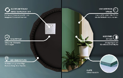 Geometrische spiegel met led-verlichting