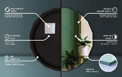 Geometrische spiegel met led-verlichting