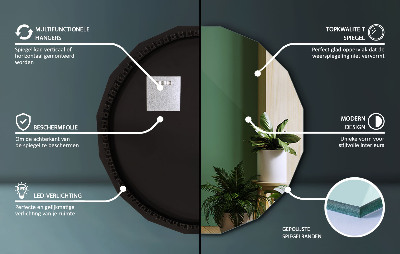 Geometrische spiegel met led-verlichting