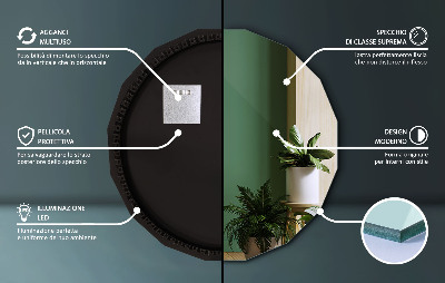 Geometrische spiegel met led-verlichting