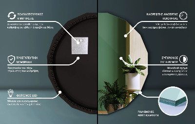 Geometrische spiegel met led-verlichting