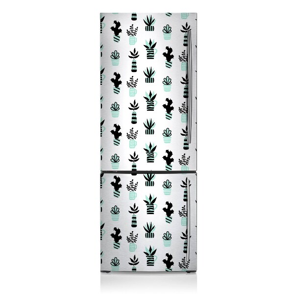 Magnetische bedrukte mat Minimalistische cactussen in potten