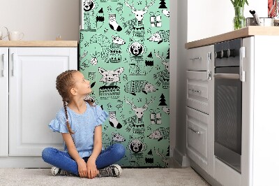 Magnetische bedrukte mat Scandinavische dierentuin