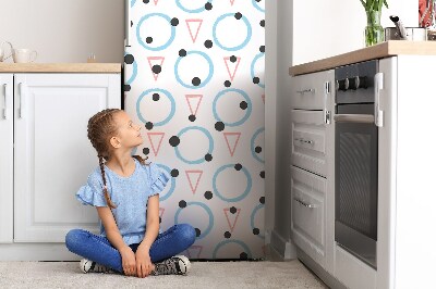 Magnetische bedrukte mat Wielen en driehoeken