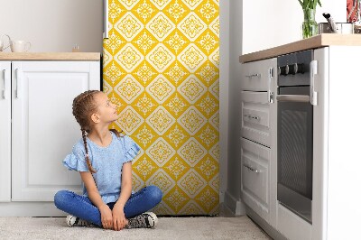 Magnetische bedrukte mat Geel wit patroon