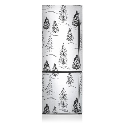 Koelkast magneet Winter kerstboom