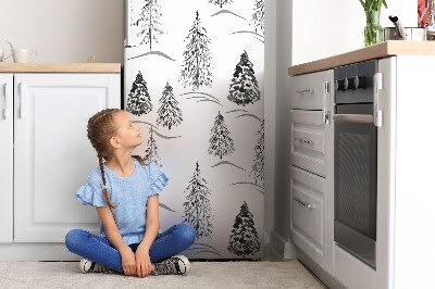 Koelkast magneet Winter kerstboom
