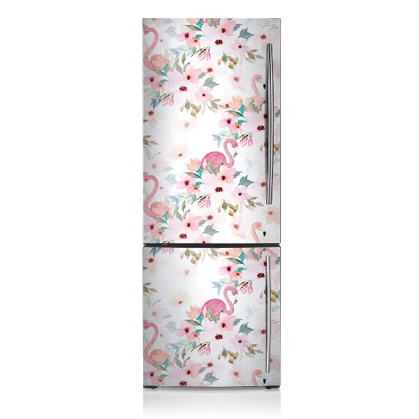 Koelkast magneet Flamingo -bloemen