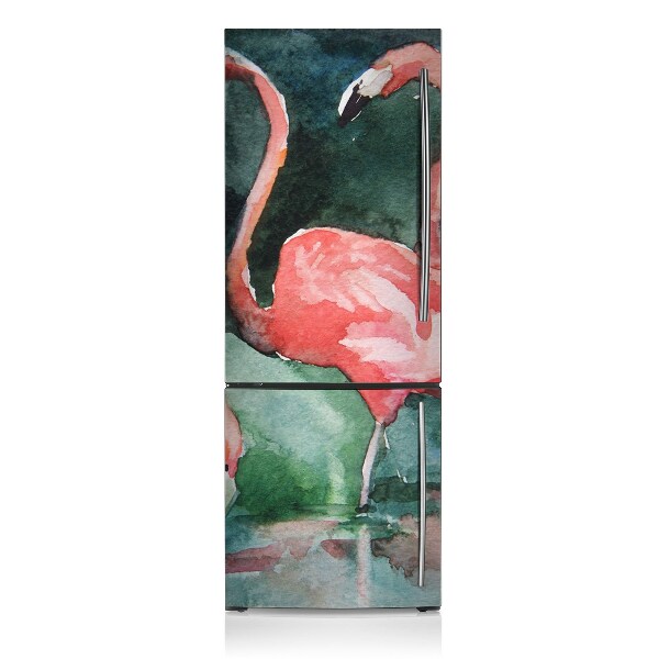 Koelkast magneet Geschilderde flamingo