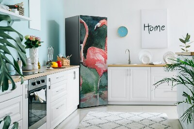 Koelkast magneet Geschilderde flamingo