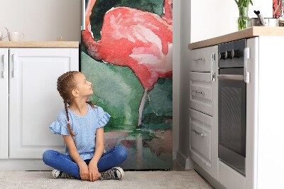 Koelkast magneet Geschilderde flamingo