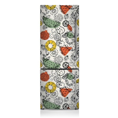 Koelkast magneet Fruitcontouren