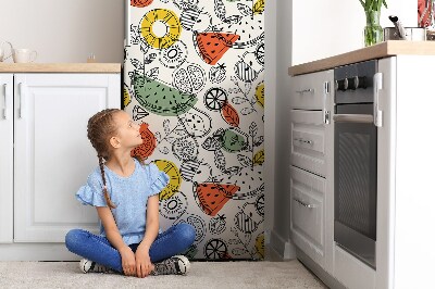 Koelkast magneet Fruitcontouren