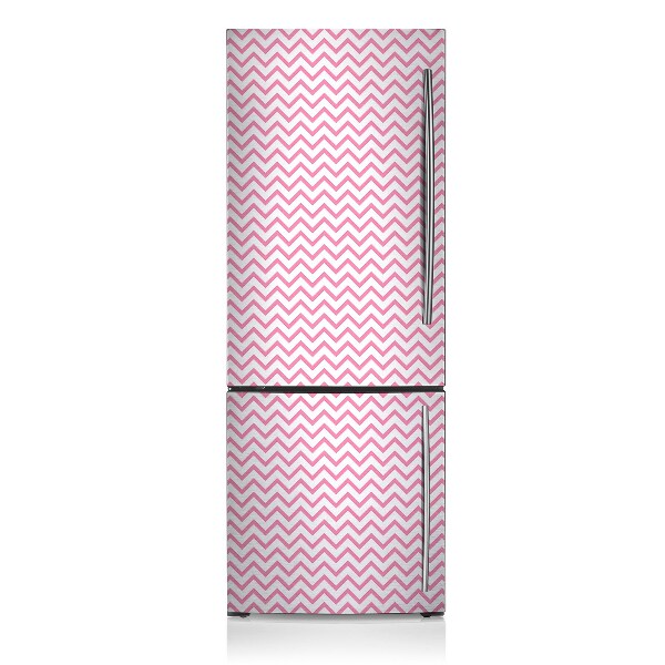 Koelkast magneet Roze zigzags