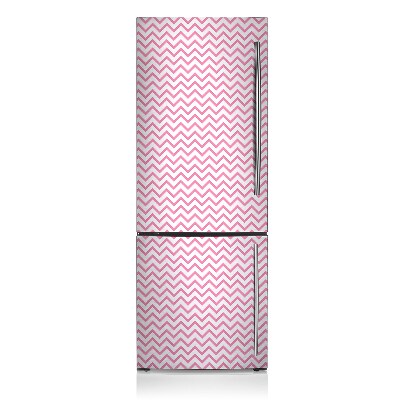 Koelkast magneet Roze zigzags