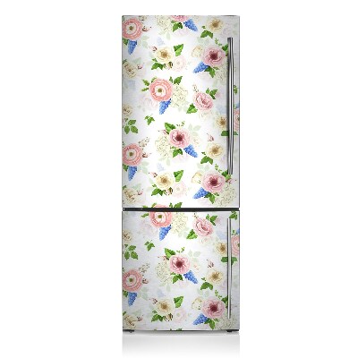 Magnetische bedrukte mat Getrokken bloemen