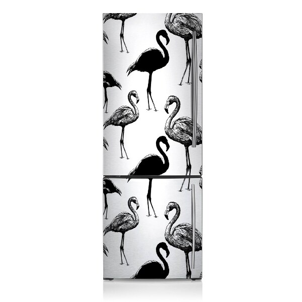 Magnetische bedrukte mat Retro flamingos